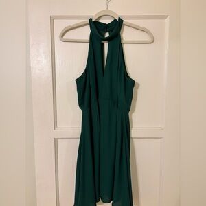 Lulu's Chic Teal Backless Dress